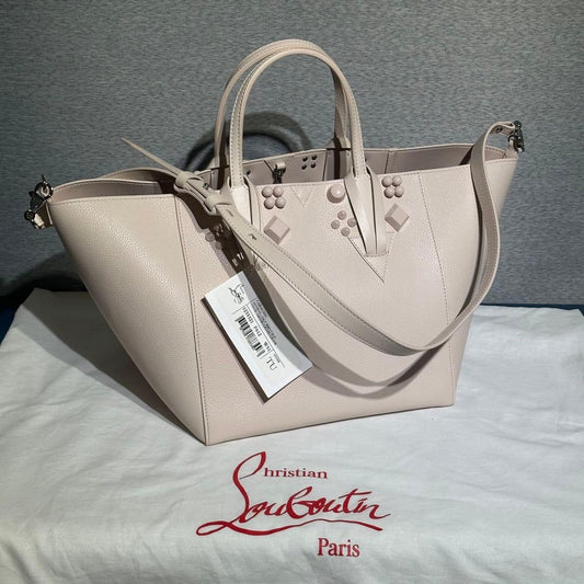 Christian Louboutin Cabas Chic Small Tote Bag, Genuine Leather, 2-way #QY5KON