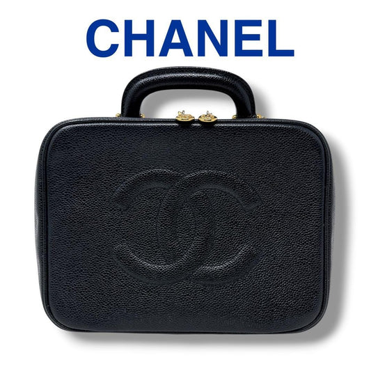 CHANEL Vanity Bag A07061 Black Caviar Leather #QY0OJC