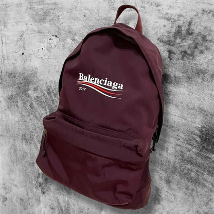 BALENCIAGA Explorer Logo Backpack, Large Capacity, Purple #QYHDK9
