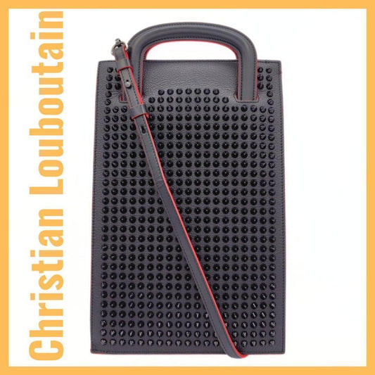 Christian Louboutin 3-Way Handbag Leather Studs Trick Track #QY130T