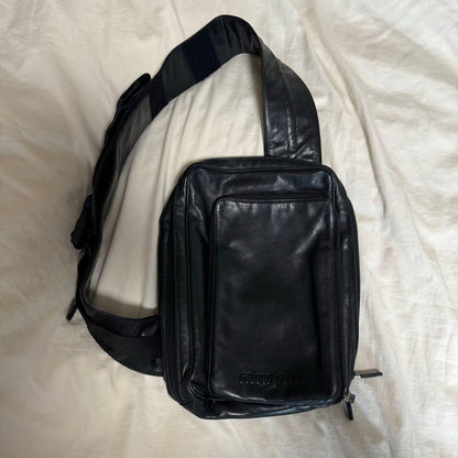 FW/1999 archive MIU MIU leather sling bag Black #QY12NI