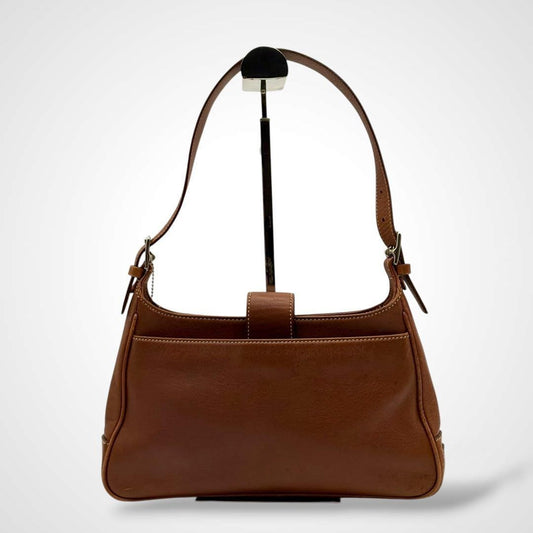 Classic Coach Shoulder Bag Leather Brown #QYJY5A