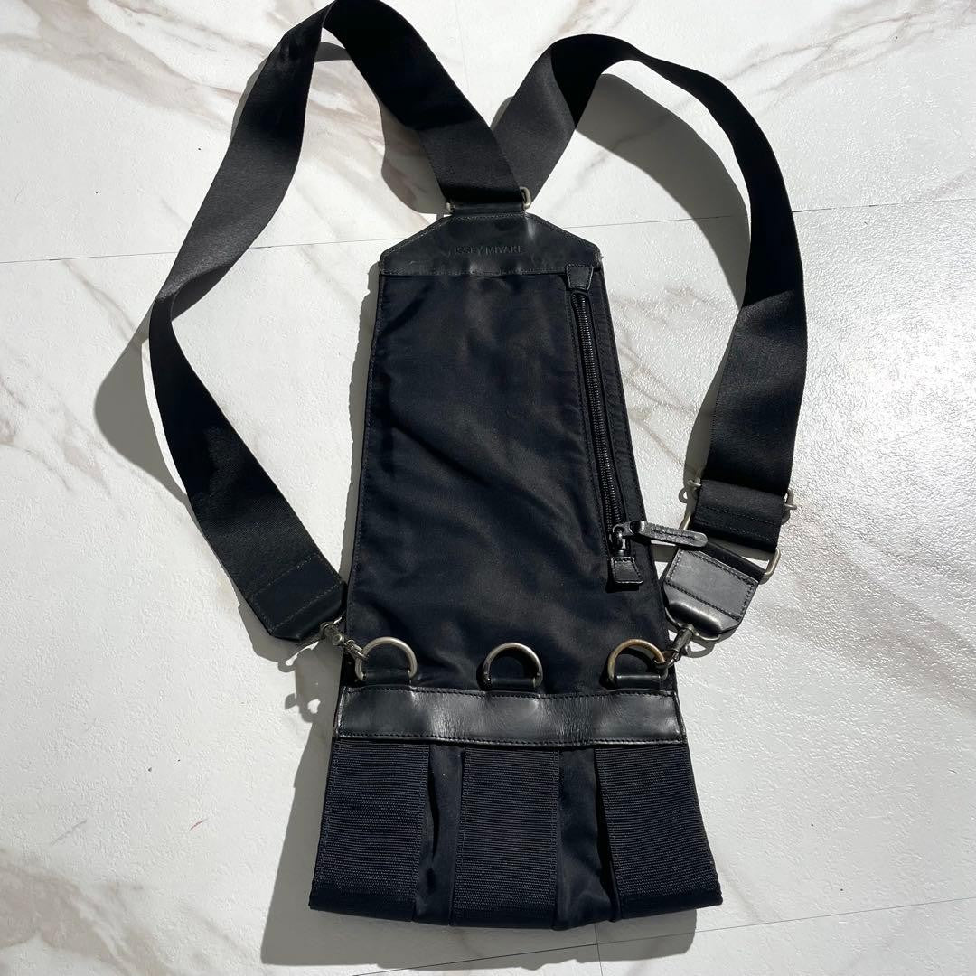 ISSEY MIYAKE Archive Vintage Backpack Shoulder Bag Black Canvas #QYD2YK