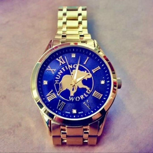 HUNTING WORLD Watch, Gold Color, Quartz #QY0UW3