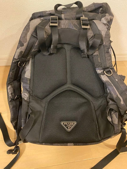 PRADA Camouflage Backpack Nylon #QY7PSV