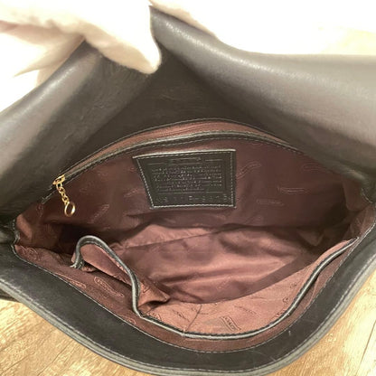 OLD COACH 9829 Black Leather Shoulder Bag #QYJXWW