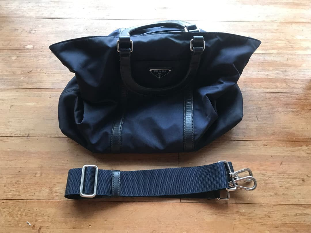 PRADA TESSUTO+VITELLO BALTICO TU bag #QYKD92