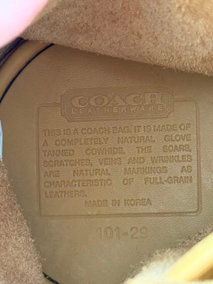 90s OLD COACH Leather Drawstring Bag #QYB5PM