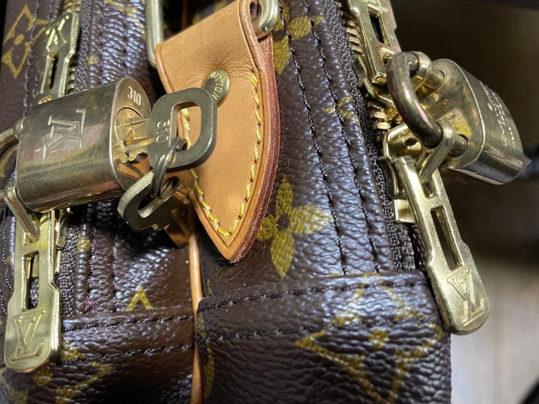 LOUIS VUITTON Monogram Separate Shoulder Bag Padlock quantity Brown #QY6V52
