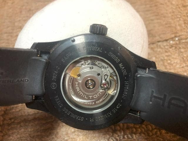 Swiss Hamilton Khaki Field Automatic Watch with Winding Rubber Strap #PGELWU