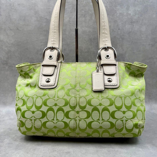 coach green signature soho tote bag #QY6V94