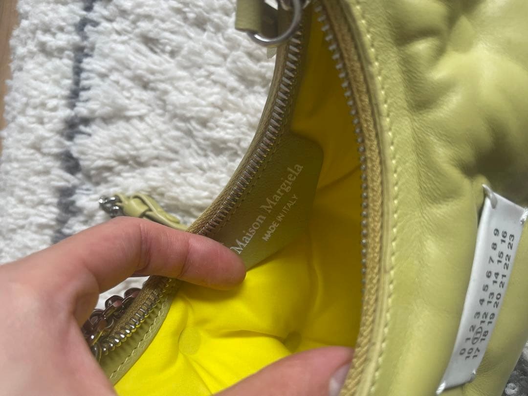 Maison Margiela Glam Slam Bag Yellow Leather Tag Included Mint #QYDBZO