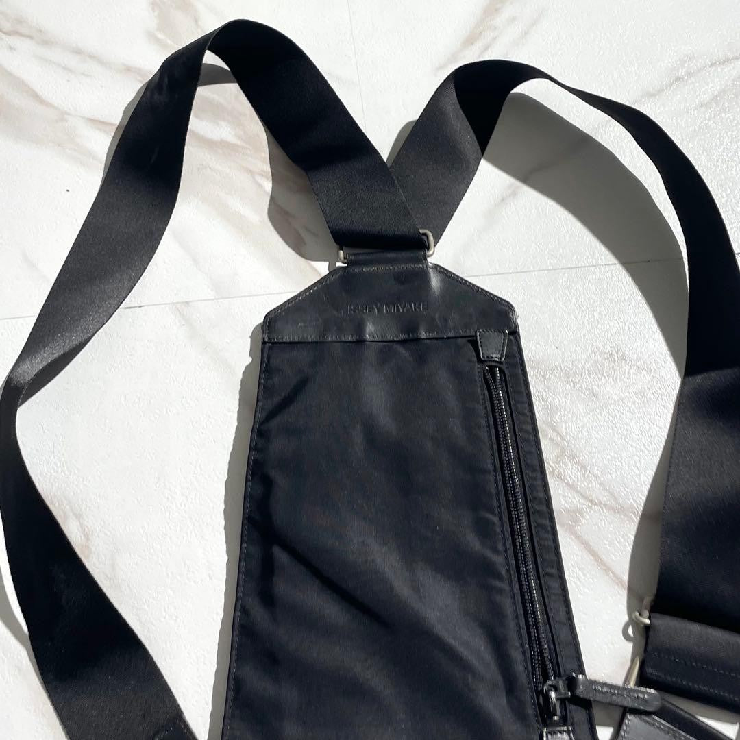 ISSEY MIYAKE Archive Vintage Backpack Shoulder Bag Black Canvas #QYD2YK