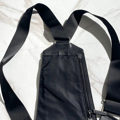 ISSEY MIYAKE Archive Vintage Backpack Shoulder Bag Black Canvas #QYD2YK