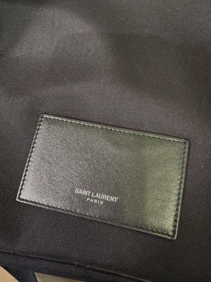 SAINT LAURENT PARIS 2Way Backpack Black Leather Dust Bag #QY9VEK