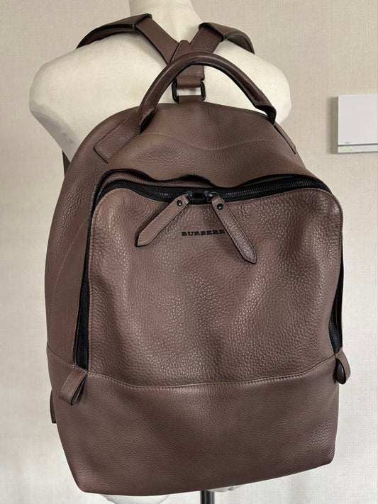 BURBERRY brown leather backpack #QYDQKD