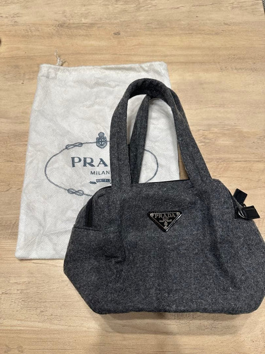 PRADA wool handbag, gray #QY3NJ6