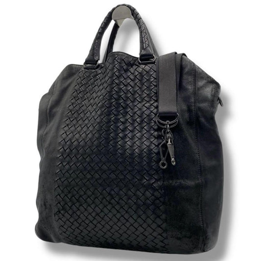BOTTEGA VENETA Intrecciato 2-Way Bag, Women's Classic Black #QY6NLR
