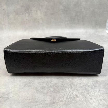 Yves Saint Laurent Hand bag black logo #QY904D