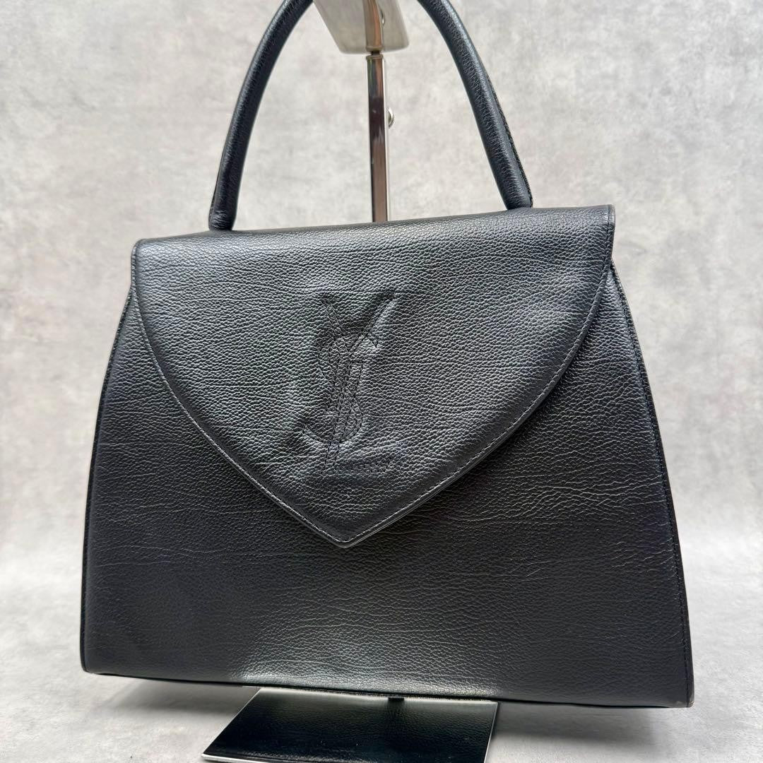 Yves Saint Laurent Hand bag black logo #QY904D