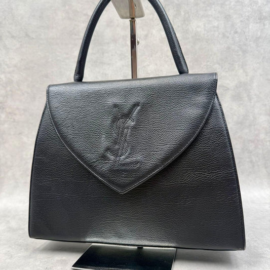 Yves Saint Laurent Hand bag black logo #QY904D