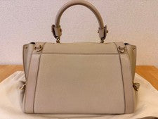 FERRAGAMO Gancini Beige Leather 2-Way Handbag #QYAKAT