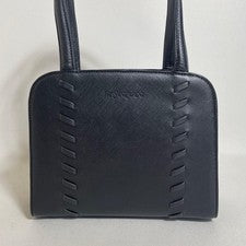 2604-187 Yves Saint Laurent Handbag, Leather, Black #QYF8DT