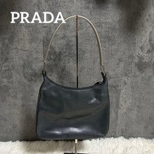 PRADA Metal Handle Calf Leather Bag #QYGQ1X