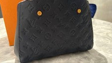 LOUIS VUITTON Monogram Empreinte Montaigne BB Navy #QY2UAG