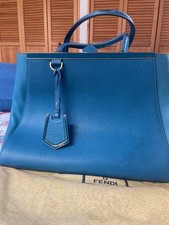 FENDI PETITE 2JOURS 2-way, Blue, Leather(Genuine Leather) #QYCVPO