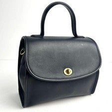 OLD COACH Coach 2-way Shoulder Bag Leather Dark Navy 9977 #QY1Y6O