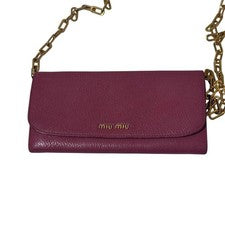 MIUMIU Chain Wallet Wallet Shoulder Bag Pink
