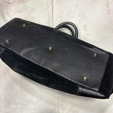 Vivienne Westwood Velvet Leather Handbag Black Orb Italy W45 H23 #QY6GA7