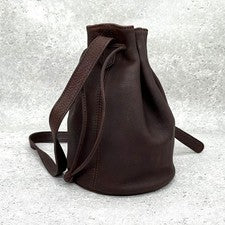 Old Coach Leather Drawstring Bucket Bag #QY3V7M