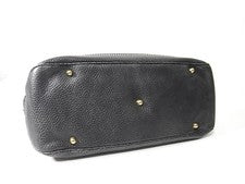 Gucci Horsebit Handbag, Classic Finish, Grained Leather, Black #QYL9I5