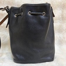 VintageCOACH Black Drawstring Bucket Bag #QY3NKE