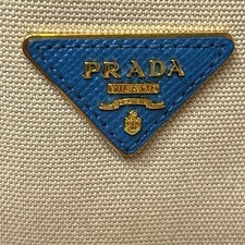 Prada Canvas Saffiano Leather Tote Bag, Blue #QYKECL