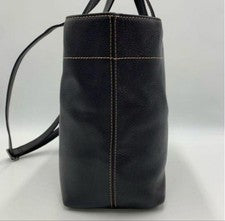 CHANEL Black Leather Handbag 2-Way Women #QYD3AF