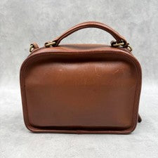 Old Coach 2-way Shoulder Bag Lunchbox Leather Brown #QYCVJ0