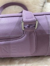 CHANEL Chocolate Bar Handbag Gray Leather Women #QY4I66
