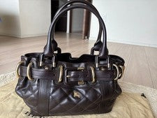 Burberry handbag, quilted, dark brown #QY07ZD
