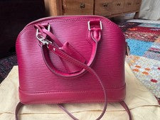 LOUIS VUITTON Alma BB Epi Leather Fuchsia 2way Handbag #QYCH5T