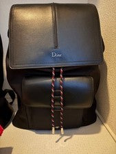 DIOR Flap Drawstring Backpack Black #QY5L8M