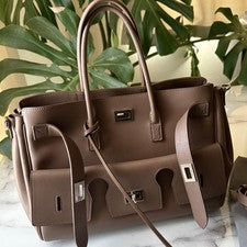 BALENCIAGA Bel Air Small Carryall Dark Taupe #QYIFRO