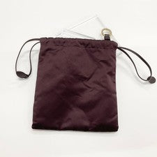Miu Miu Satin Silk Duchess Pouch Logo Drawstring Bag Charm