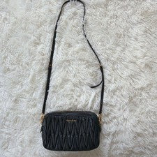 miu miu Matelasse shoulder bag leather crossbody gold logo