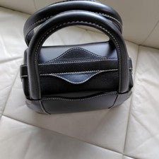 Valextra black handbag, cowhide leather. #QYC11V
