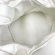 HERMES Picotin MM White Taurillon Clemence Handbag J Stamp #QYKEPD