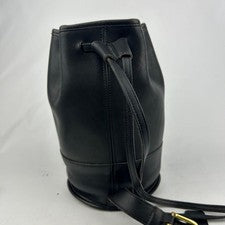 Coach Old Coach Shoulder Bag, Drawstring, Leather, Black, 9984 #QY3FZN