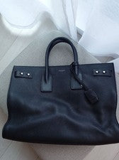 YSL Black Leather Tote Bag #QY39KQ